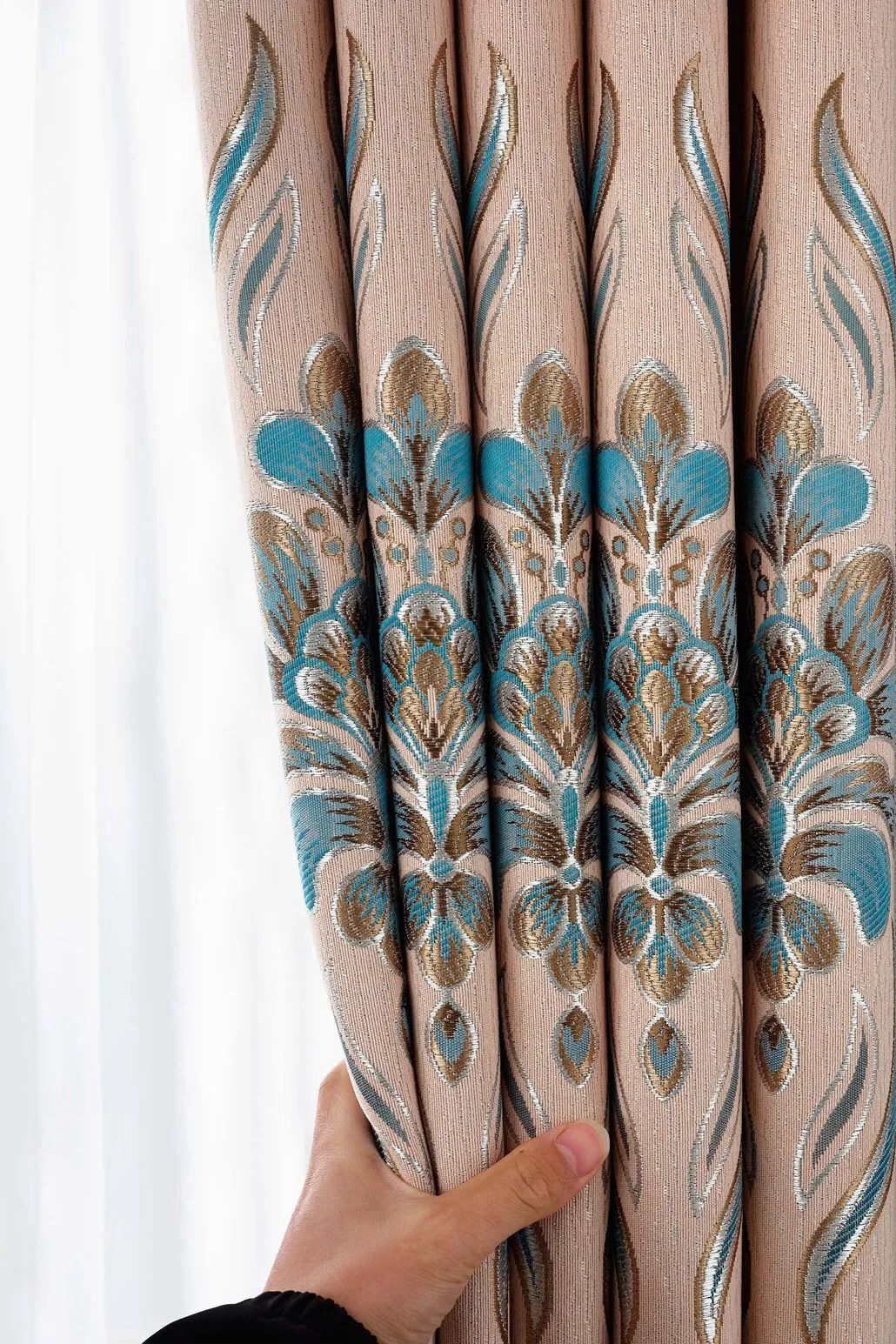 Foulola News:2.8/3.2m Width Jacquard Blackout Curtain 2201Series factory