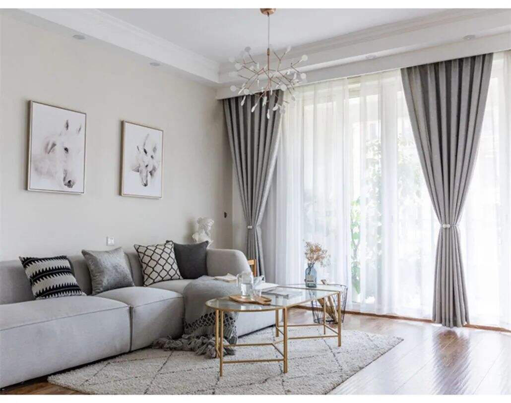 Foulola: Linen Style Polyester Brushed Jacquard Curtain details