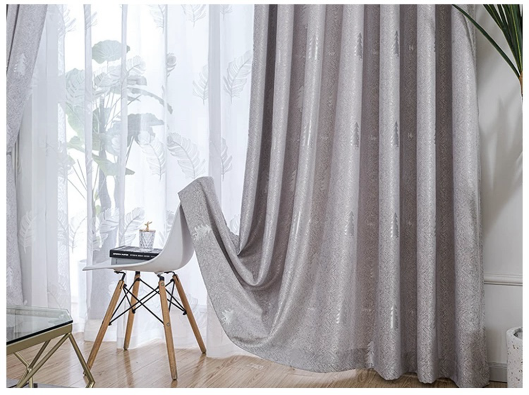 Foulola: Linen Style Polyester Brushed Jacquard Curtain supplier