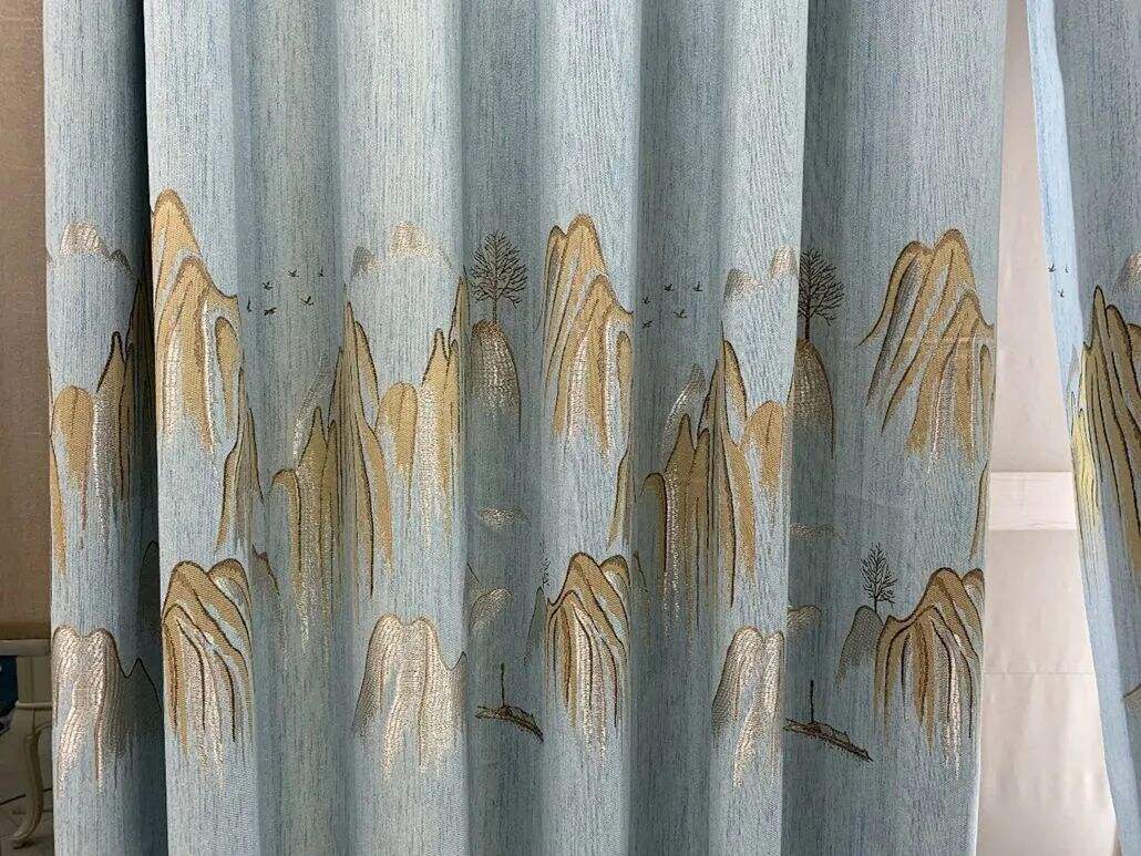Foulola News:2.8m-3.15m Width Blackout Jaquard Curtain Fabric details
