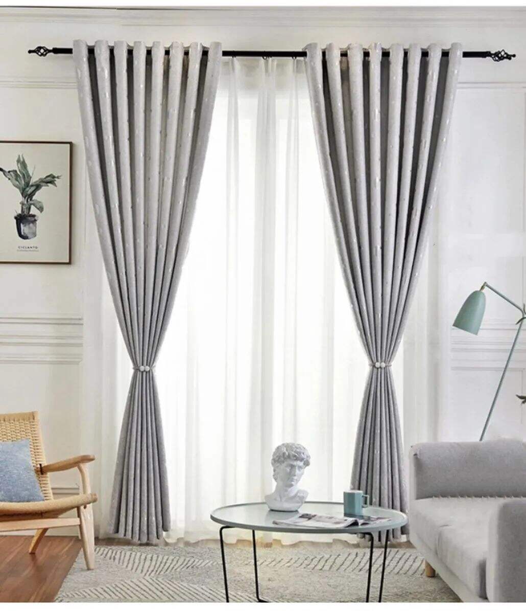 Foulola: Linen Style Polyester Brushed Jacquard Curtain supplier