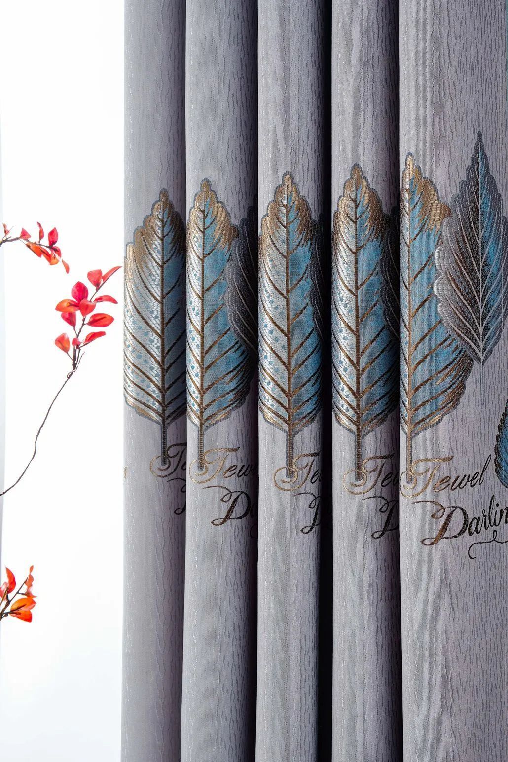 Foulola News:2.8/3.2m Width Jacquard Blackout Curtain 2201Series factory