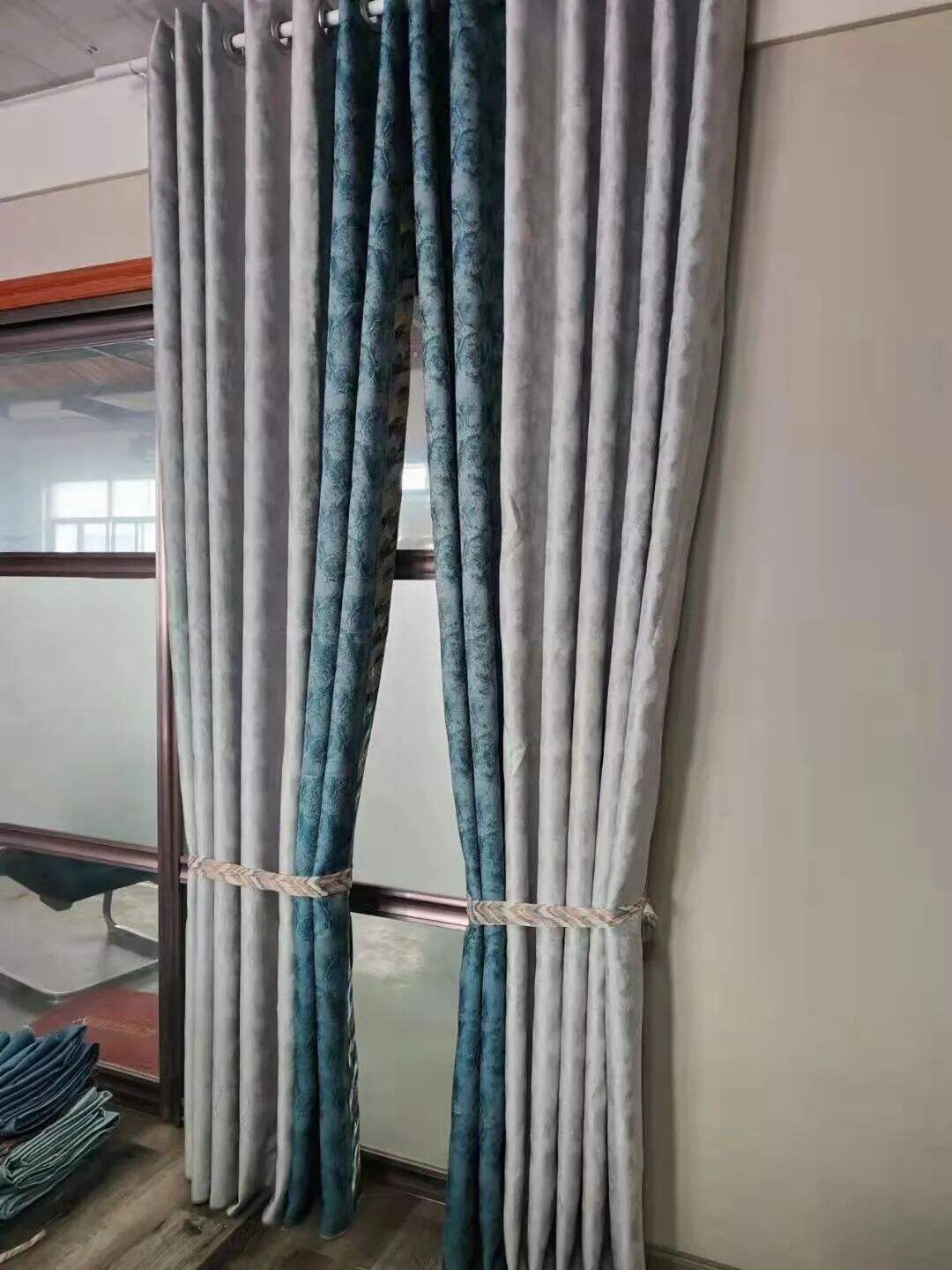 Foulola News: 3.4m Height Mix Style Weaving Luxury Curtain details