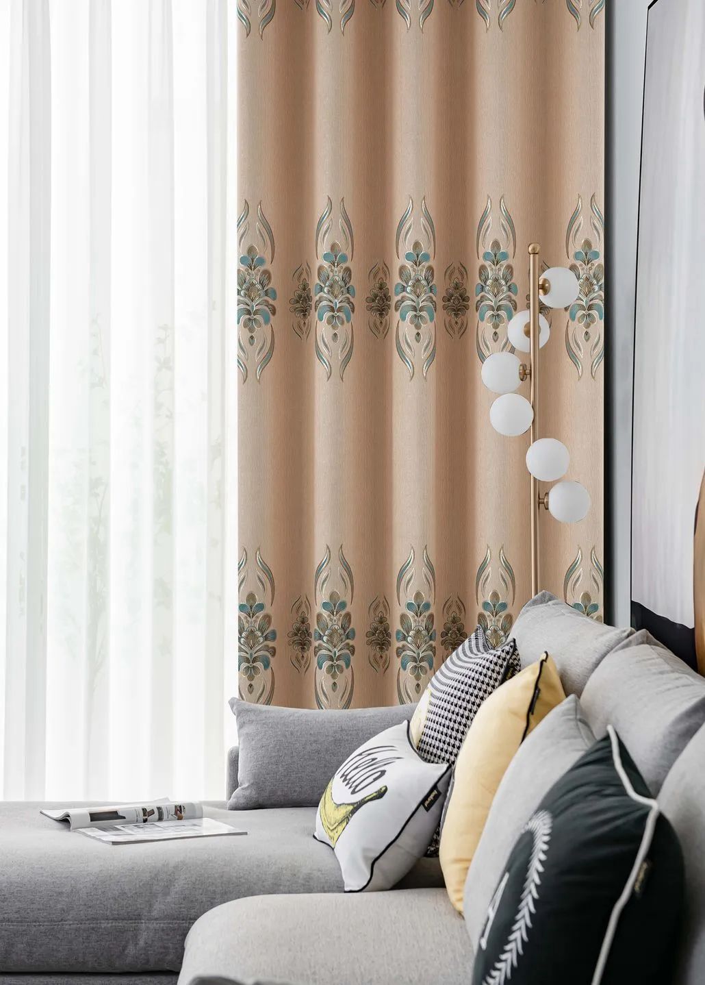Foulola News:2.8/3.2m Width Jacquard Blackout Curtain 2201Series supplier