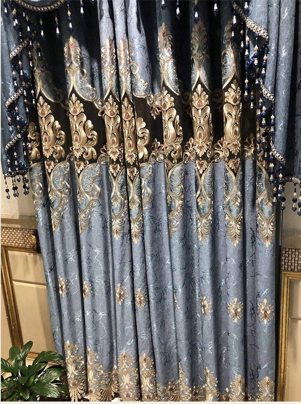 Foulola: X-2021 Series High Grade Embroidery Curtain with Sheers details