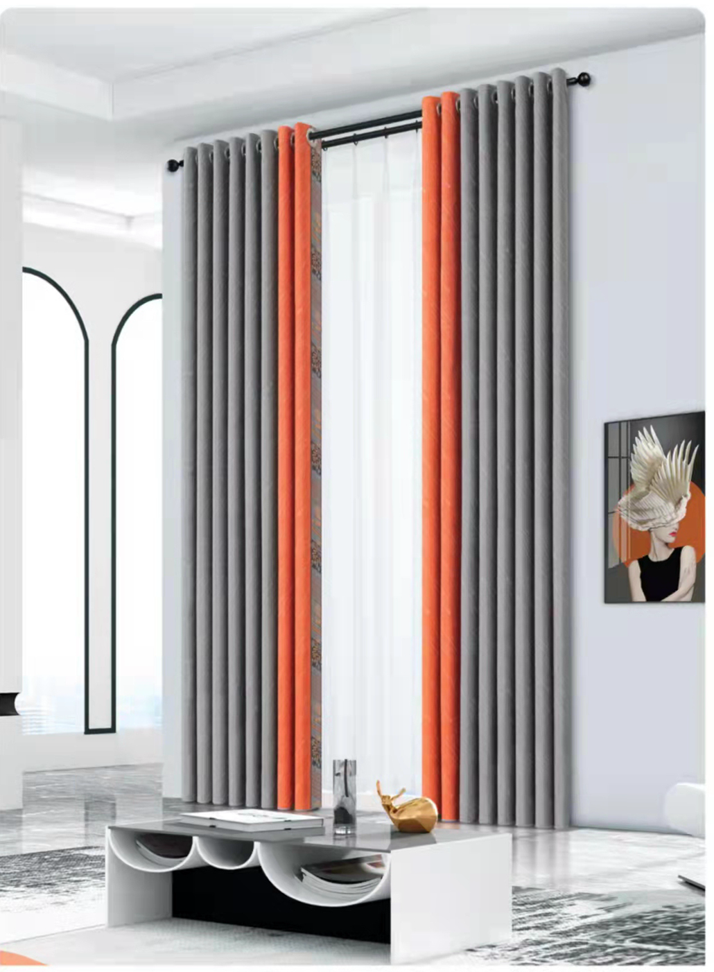 Foulola News: 3.4m Height Mix Style Weaving Luxury Curtain supplier
