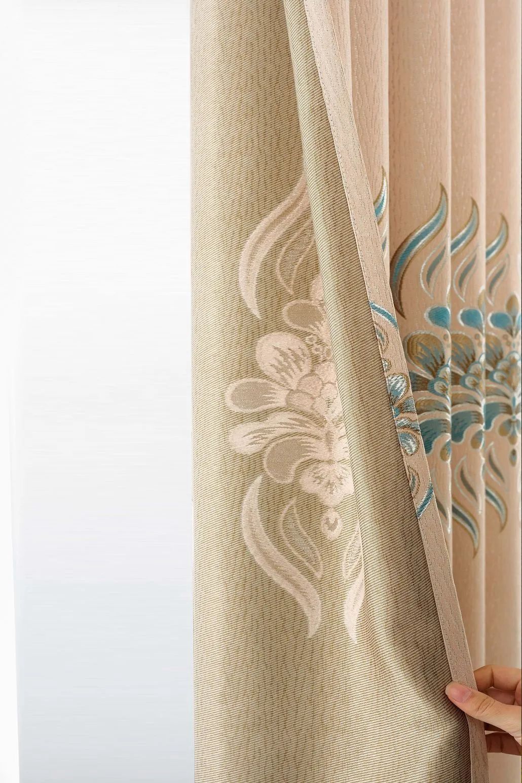 Foulola News:2.8/3.2m Width Jacquard Blackout Curtain 2201Series details
