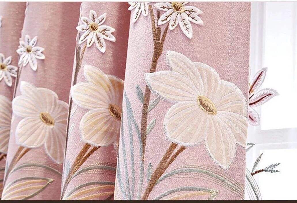 Foulola: X-2021 Series High Grade Embroidery Curtain with Sheers details
