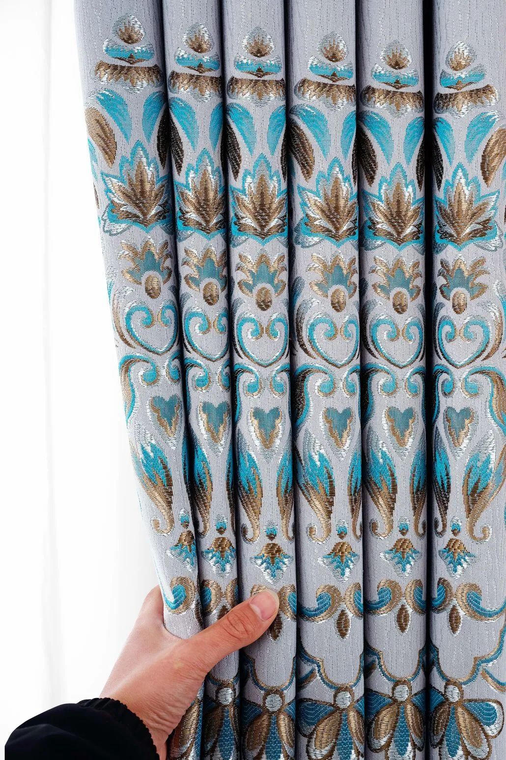 Foulola News:2.8/3.2m Width Jacquard Blackout Curtain 2201Series factory