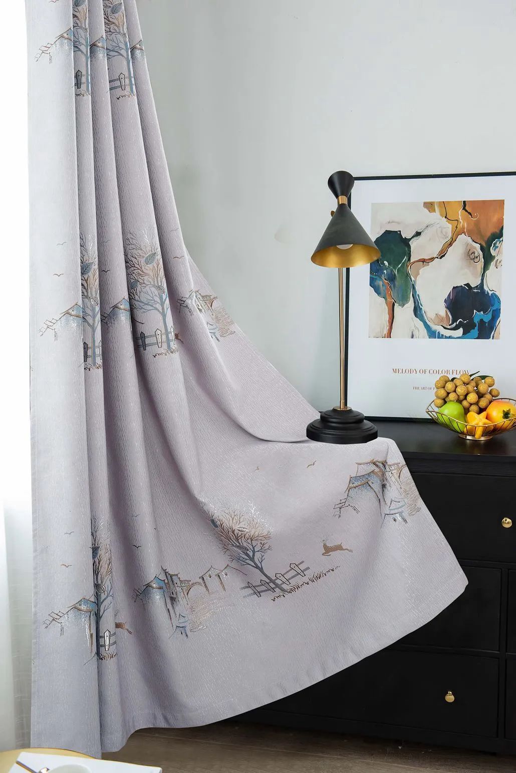 Foulola News:2.8/3.2m Width Jacquard Blackout Curtain 2201Series factory