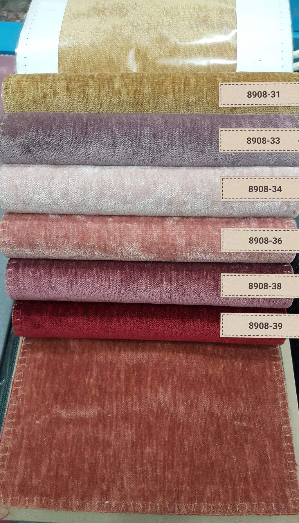 Foulola: 8908 Series Two Sided Velvet Curtain Fabric manufacture