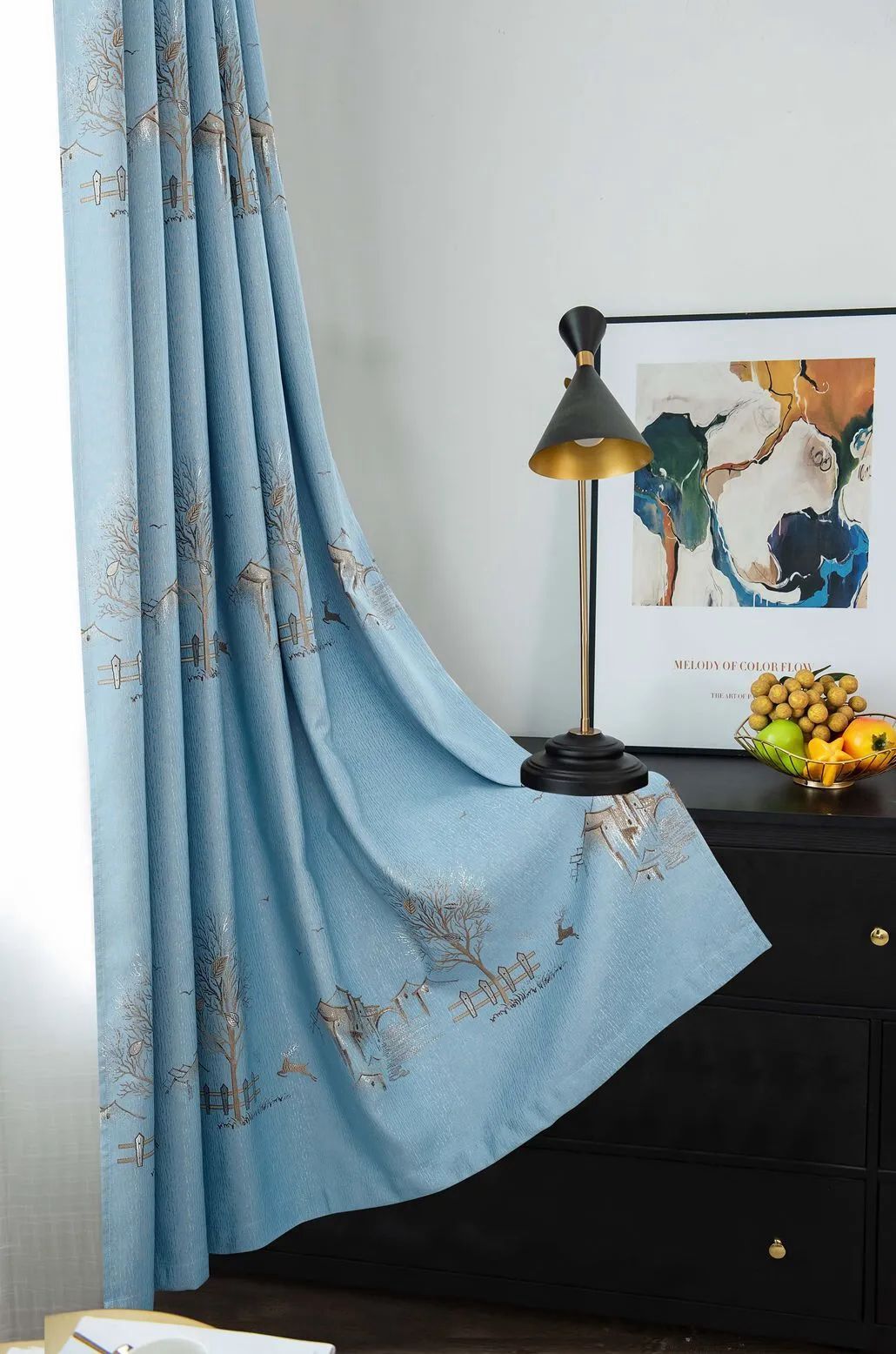 Foulola News:2.8/3.2m Width Jacquard Blackout Curtain 2201Series factory