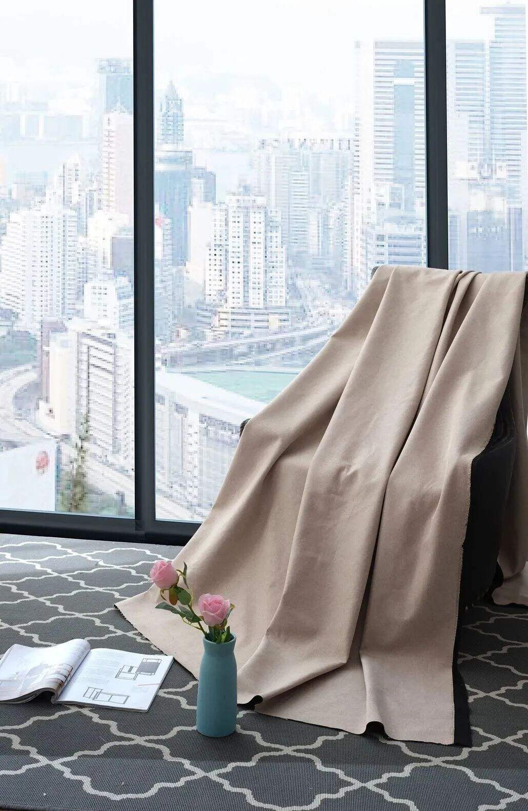 Foulola News:Plain Linen Sofa Fabric 05 Series factory