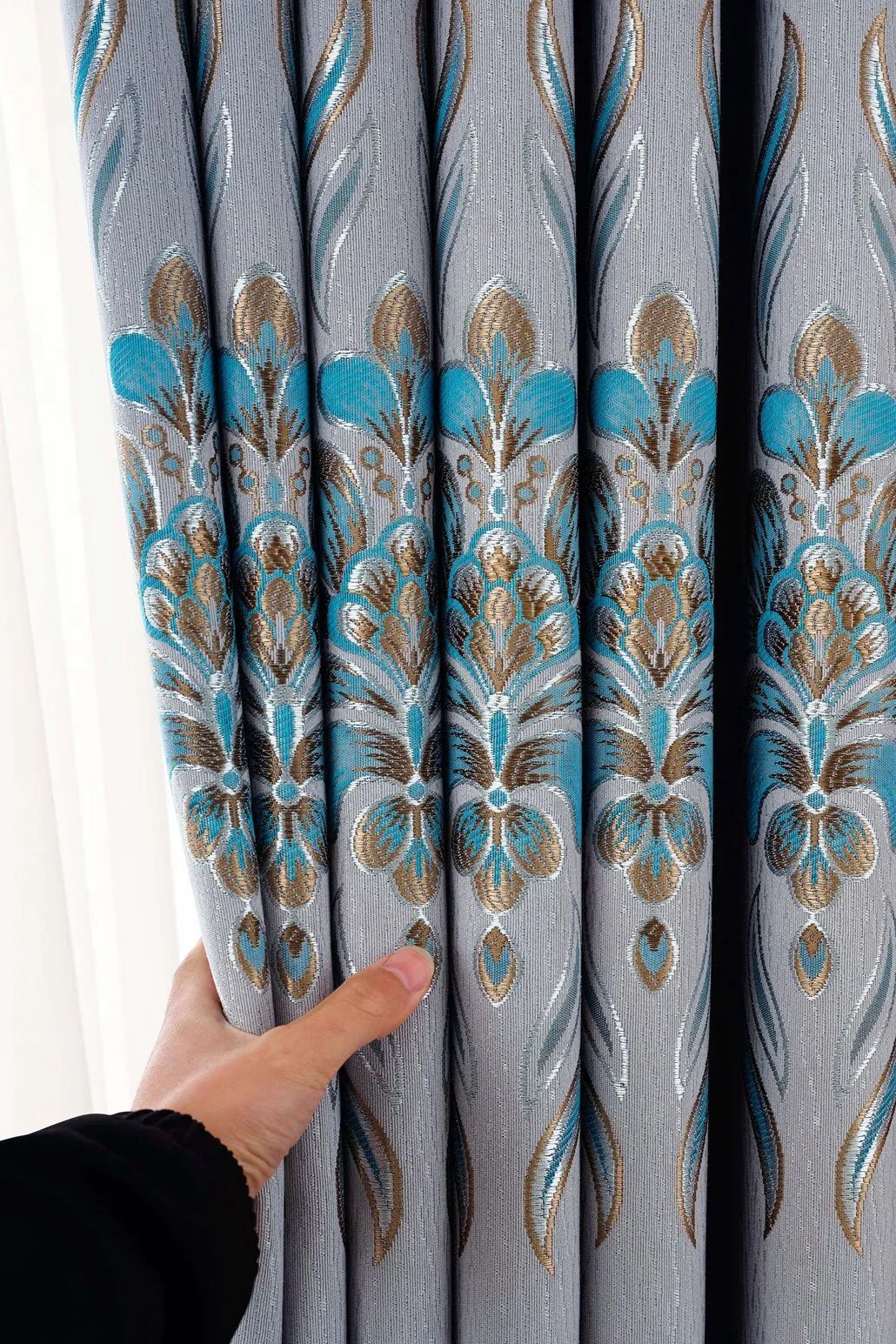 Foulola News:2.8/3.2m Width Jacquard Blackout Curtain 2201Series supplier