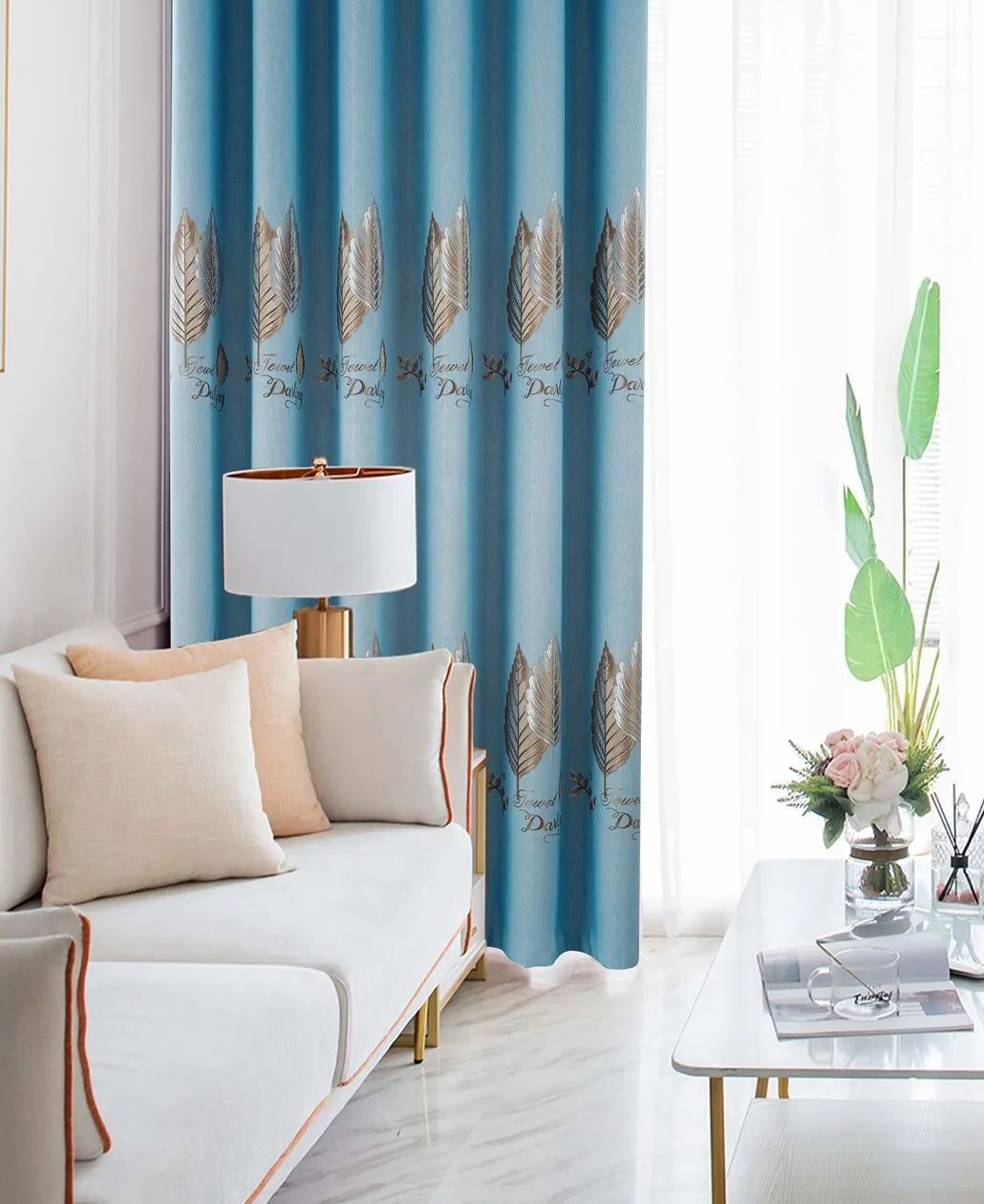 Foulola News:2.8/3.2m Width Jacquard Blackout Curtain 2201Series details