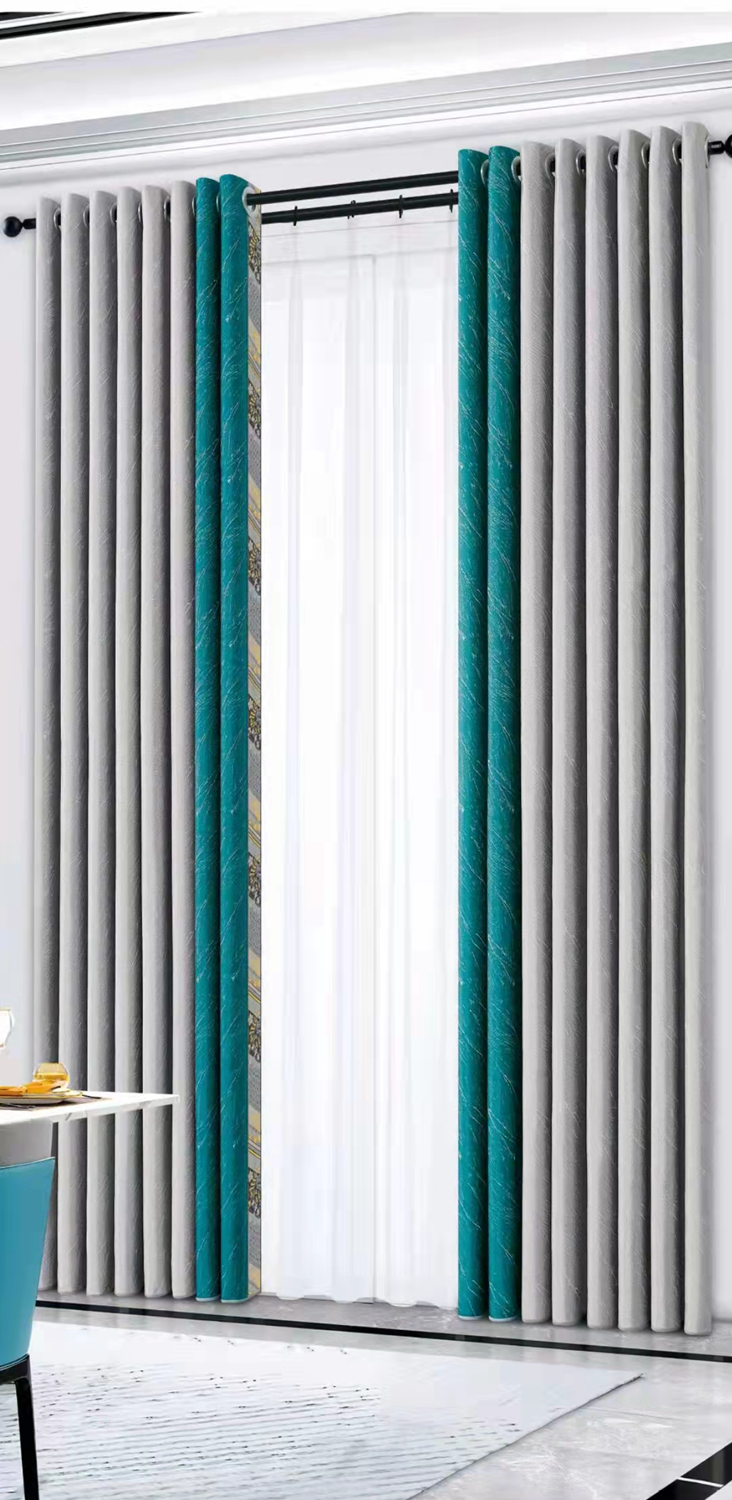 Foulola News: 3.4m Height Mix Style Weaving Luxury Curtain manufacture