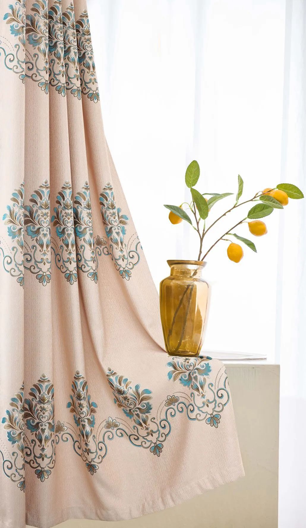 Foulola News:2.8/3.2m Width Jacquard Blackout Curtain 2201Series factory