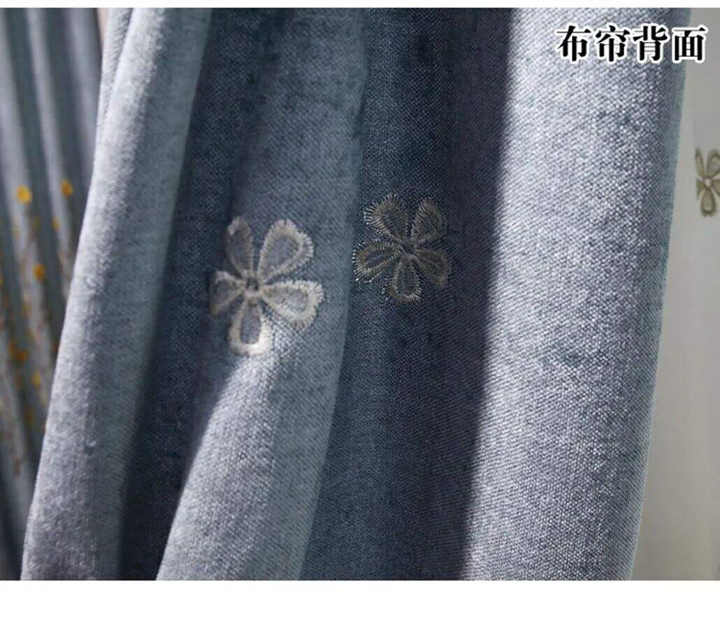 Foulola: X-2021 Series High Grade Embroidery Curtain with Sheers factory