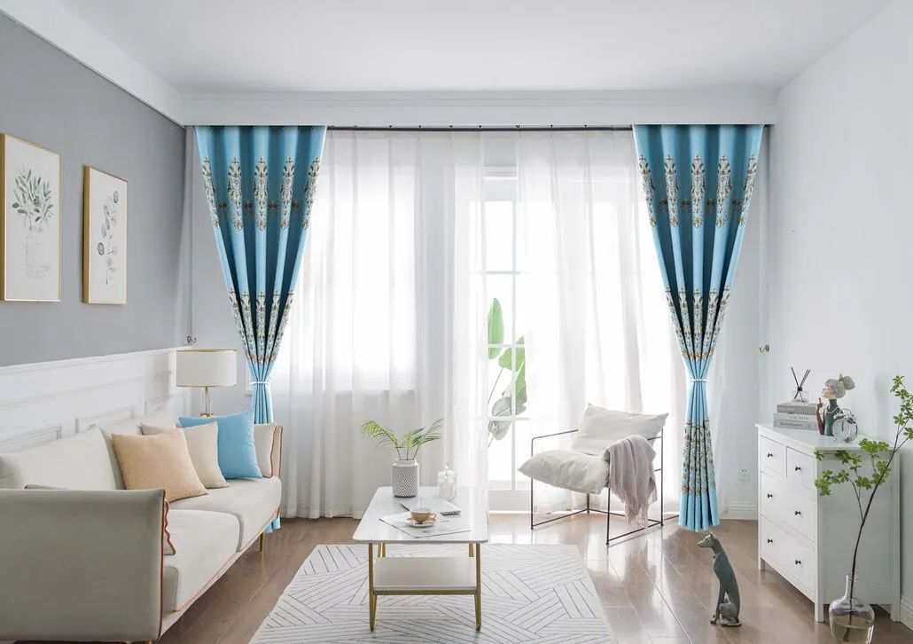 Foulola News:2.8/3.2m Width Jacquard Blackout Curtain 2201Series details