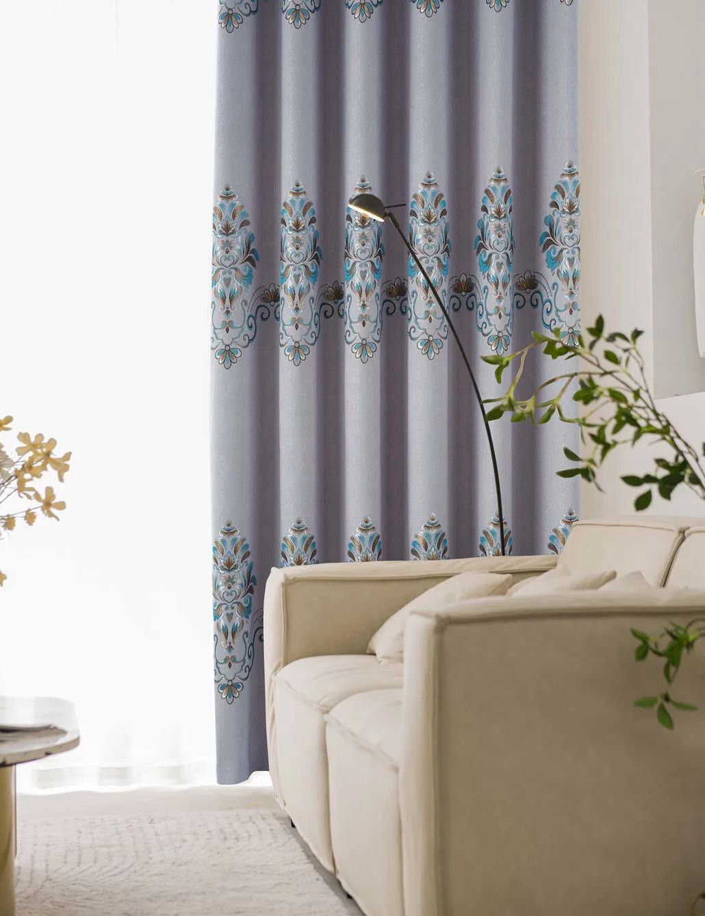 Foulola News:2.8/3.2m Width Jacquard Blackout Curtain 2201Series details