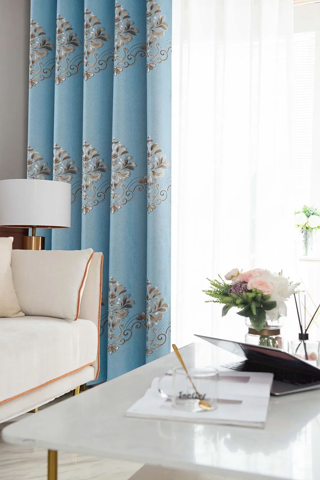 Foulola News:2.8/3.2m Width Jacquard Blackout Curtain 2201Series supplier