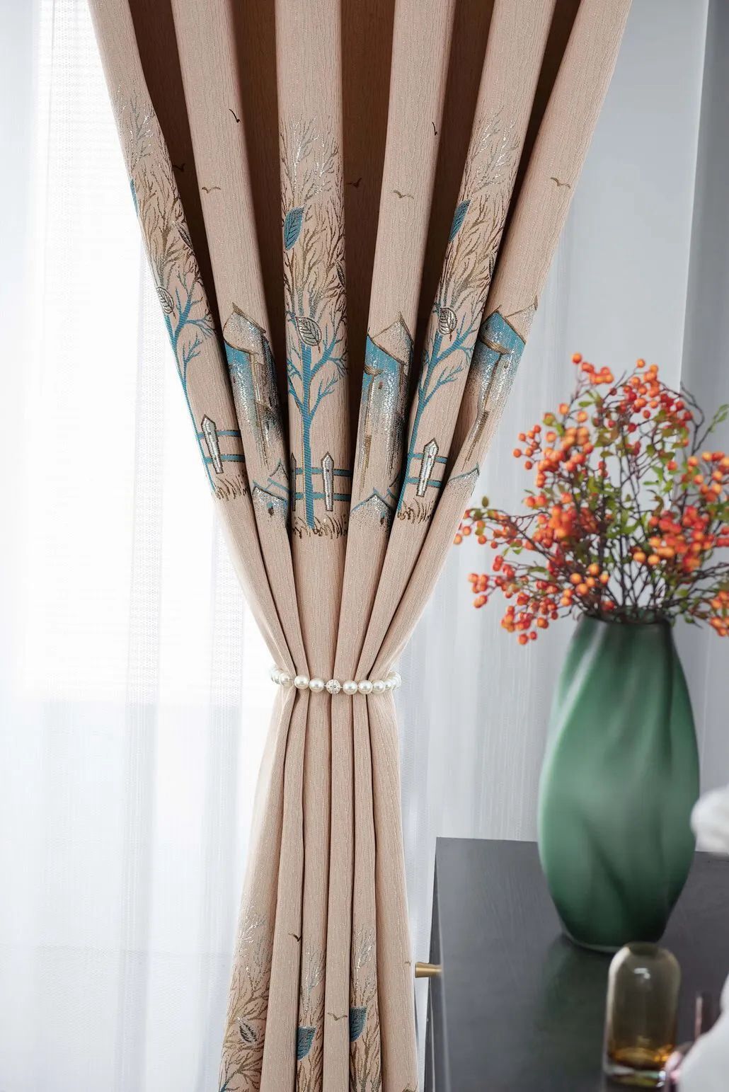 Foulola News:2.8/3.2m Width Jacquard Blackout Curtain 2201Series factory