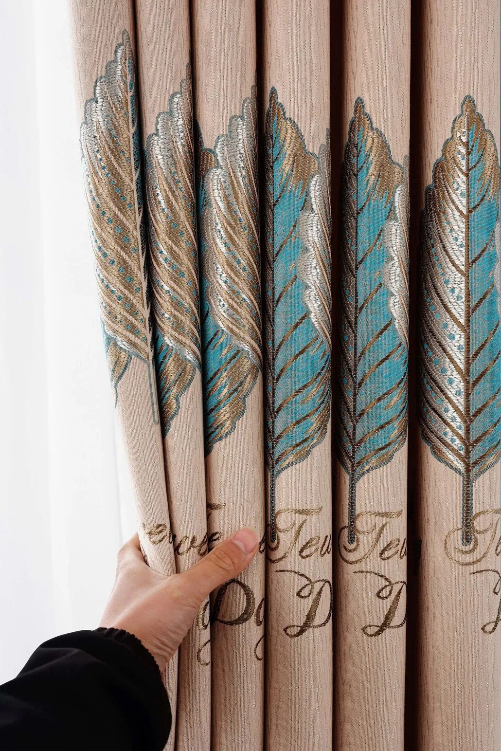 Foulola News:2.8/3.2m Width Jacquard Blackout Curtain 2201Series details