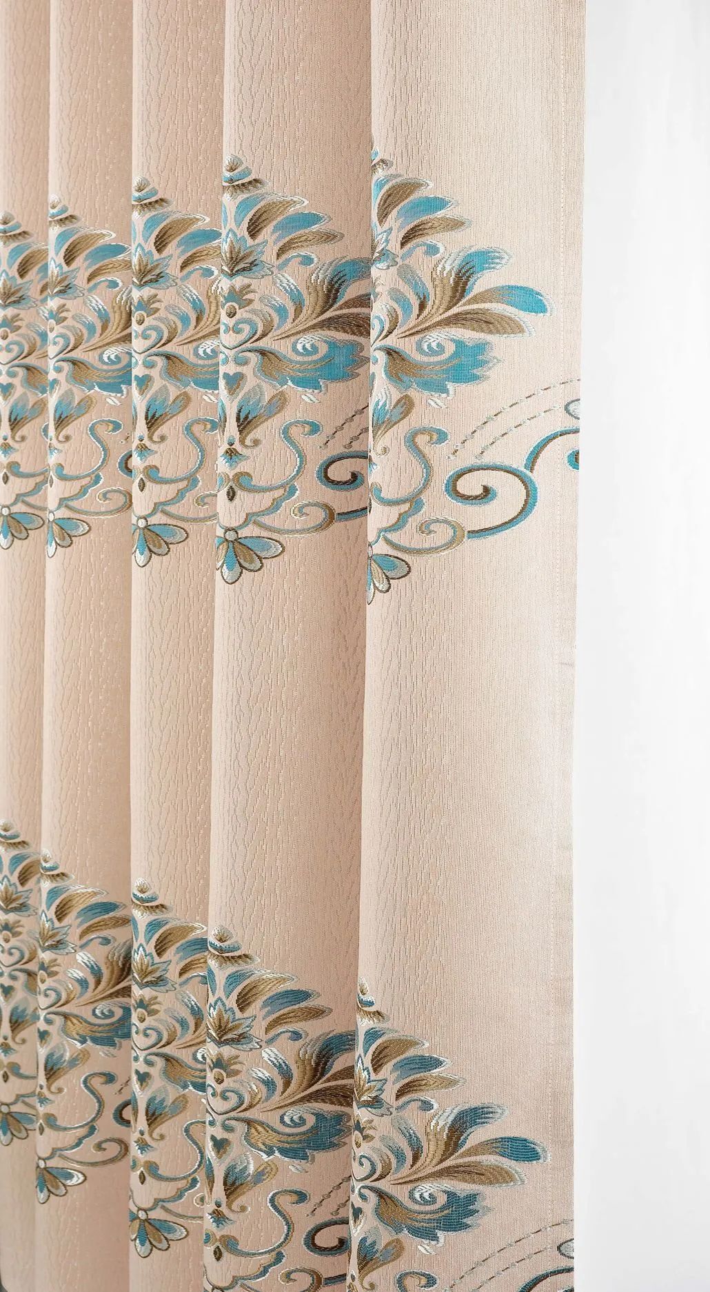 Foulola News:2.8/3.2m Width Jacquard Blackout Curtain 2201Series details