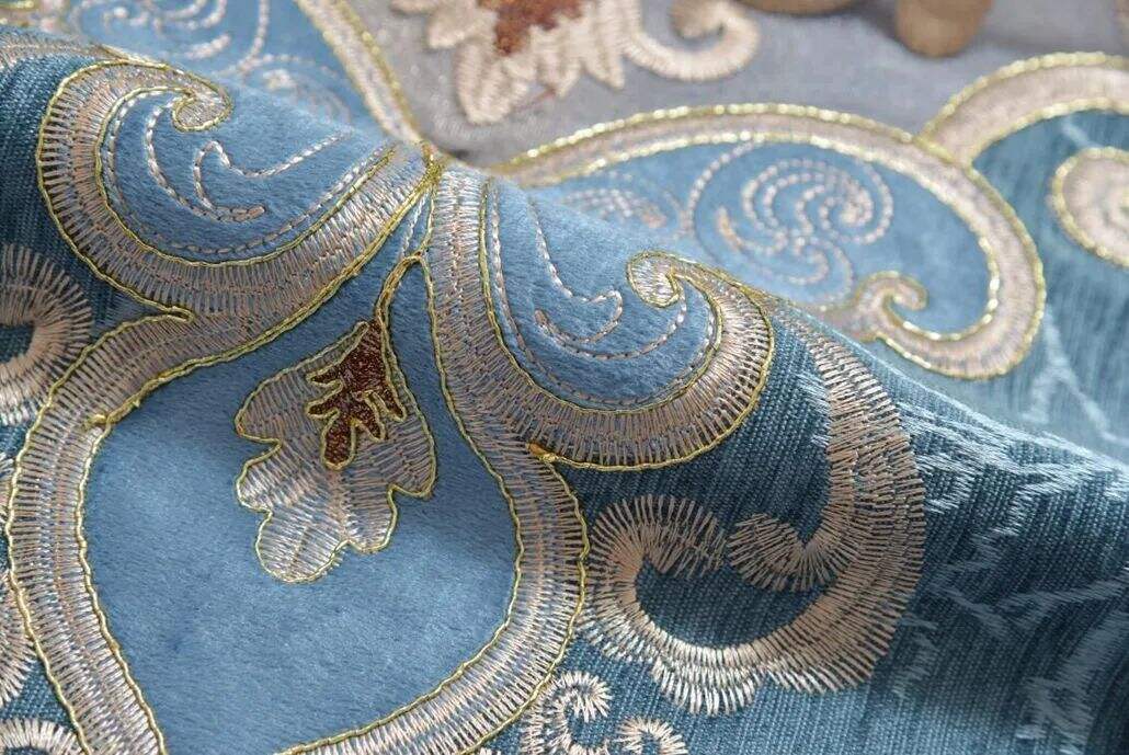 Foulola: X-2021 Series High Grade Embroidery Curtain with Sheers factory