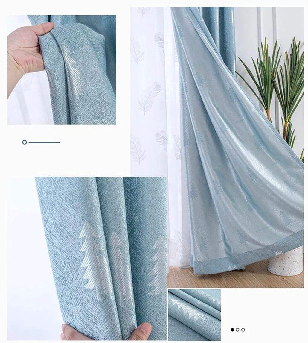 Foulola: Linen Style Polyester Brushed Jacquard Curtain details