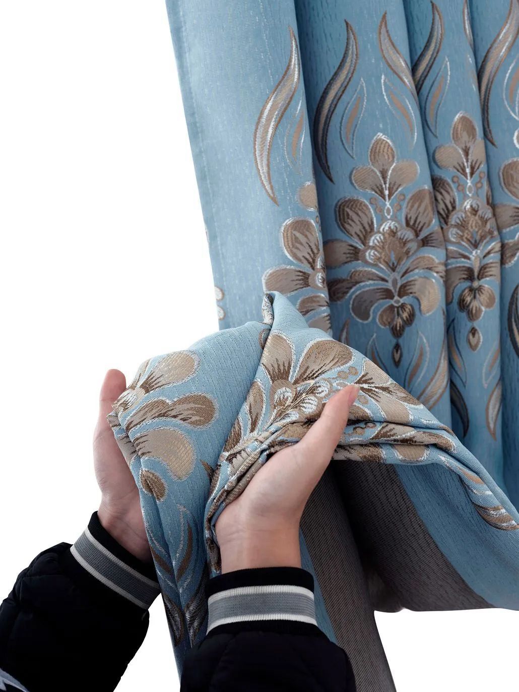 Foulola News:2.8/3.2m Width Jacquard Blackout Curtain 2201Series supplier