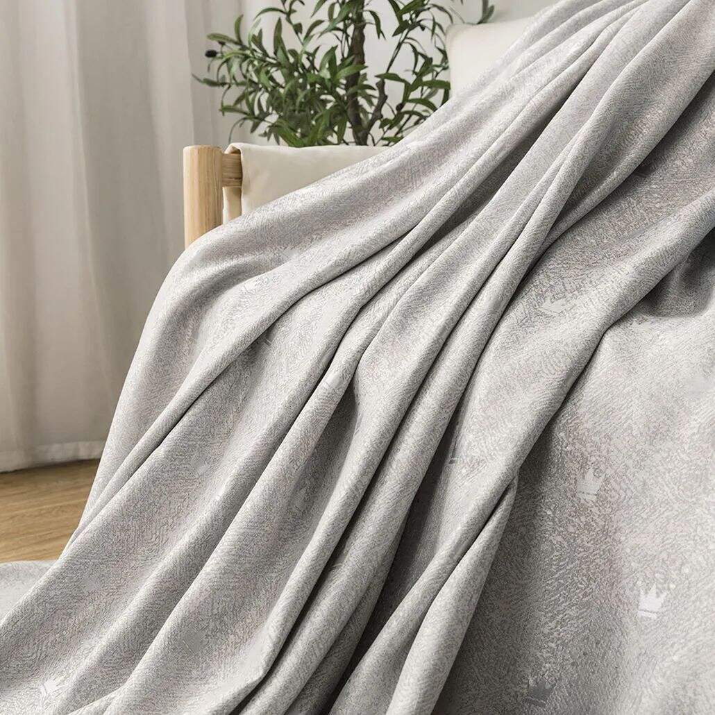 Foulola: Linen Style Polyester Brushed Jacquard Curtain supplier