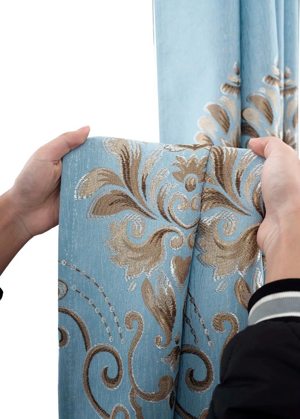 Foulola News:2.8/3.2m Width Jacquard Blackout Curtain 2201Series details