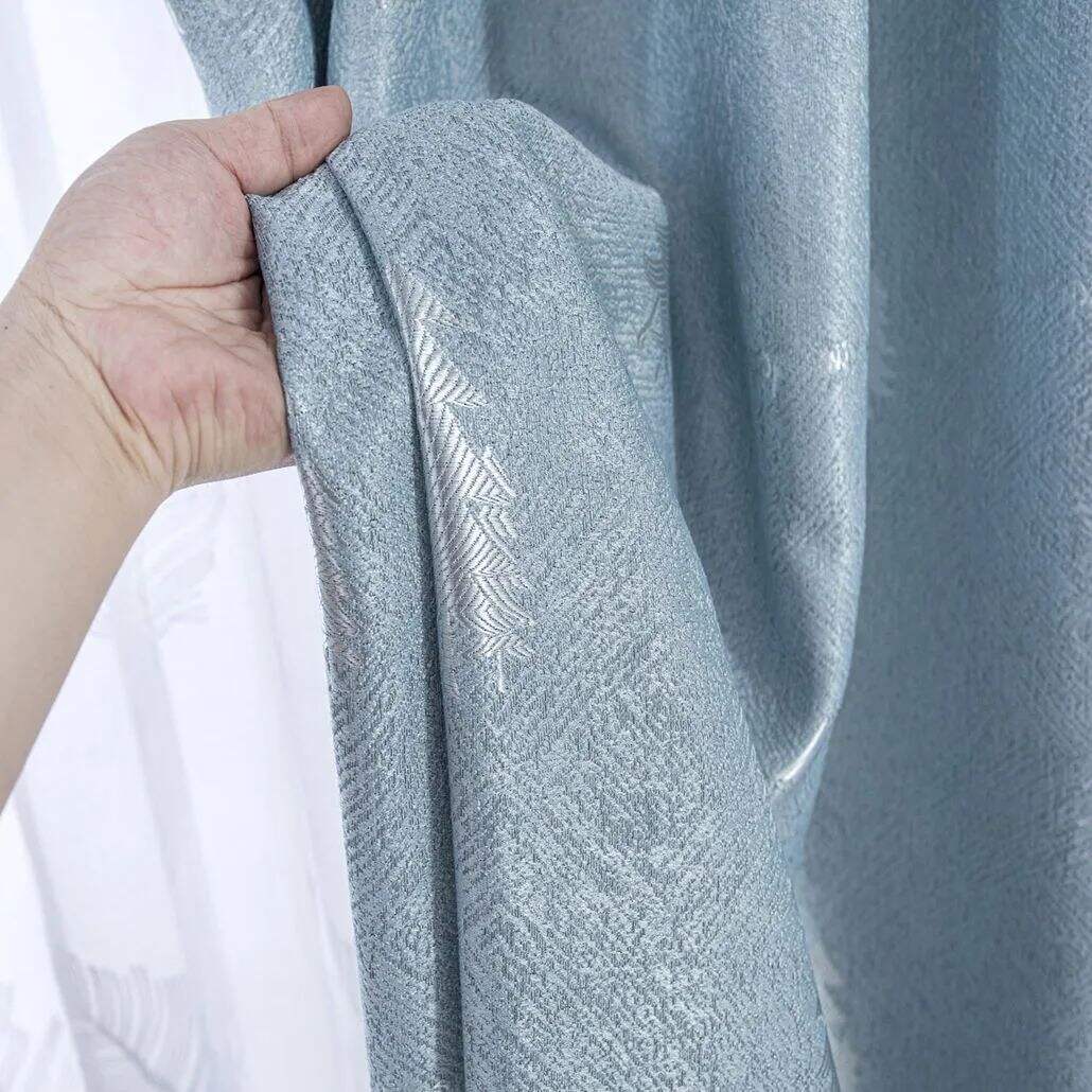 Foulola: Linen Style Polyester Brushed Jacquard Curtain supplier