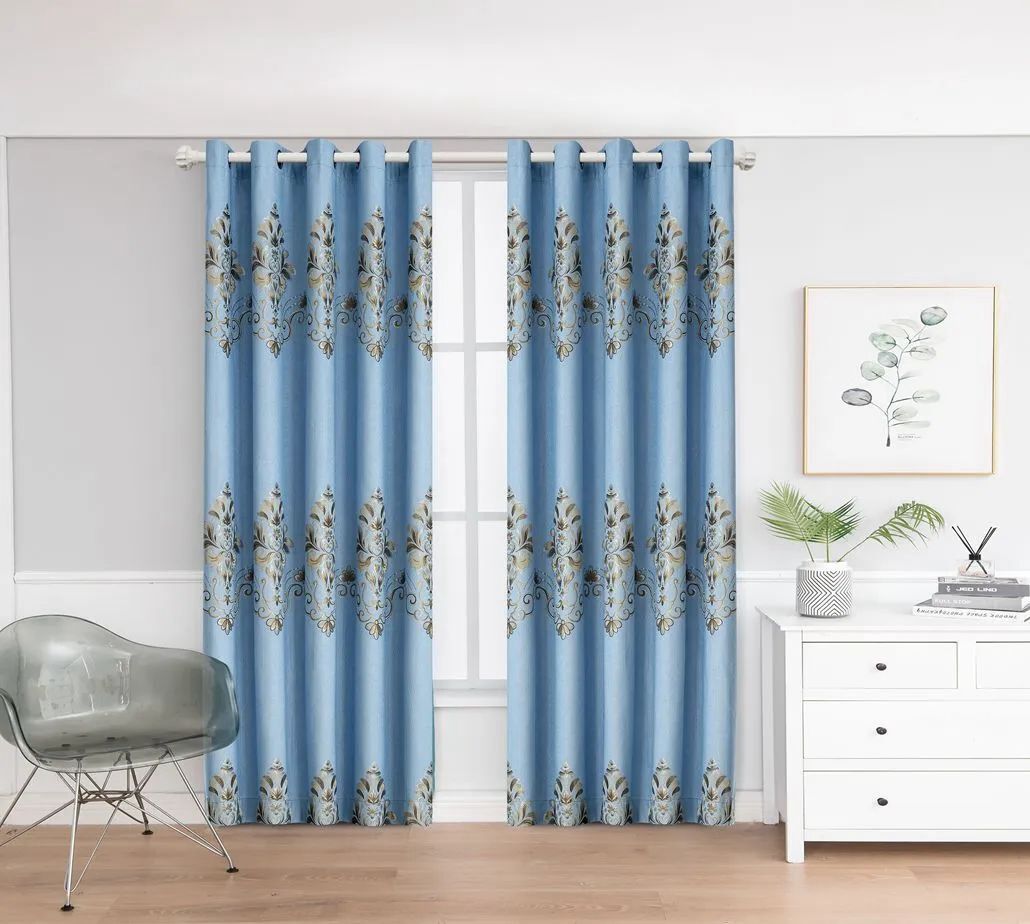 Foulola News:2.8/3.2m Width Jacquard Blackout Curtain 2201Series details