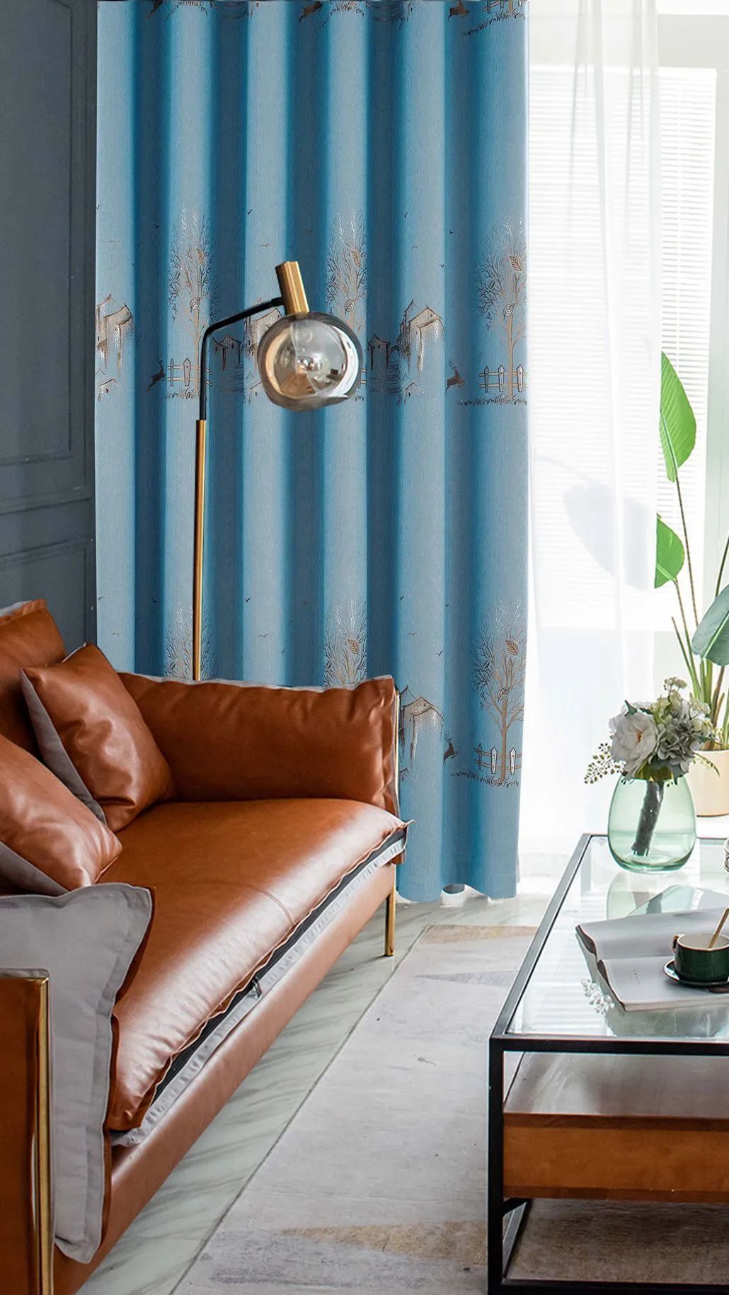 Foulola News:2.8/3.2m Width Jacquard Blackout Curtain 2201Series details