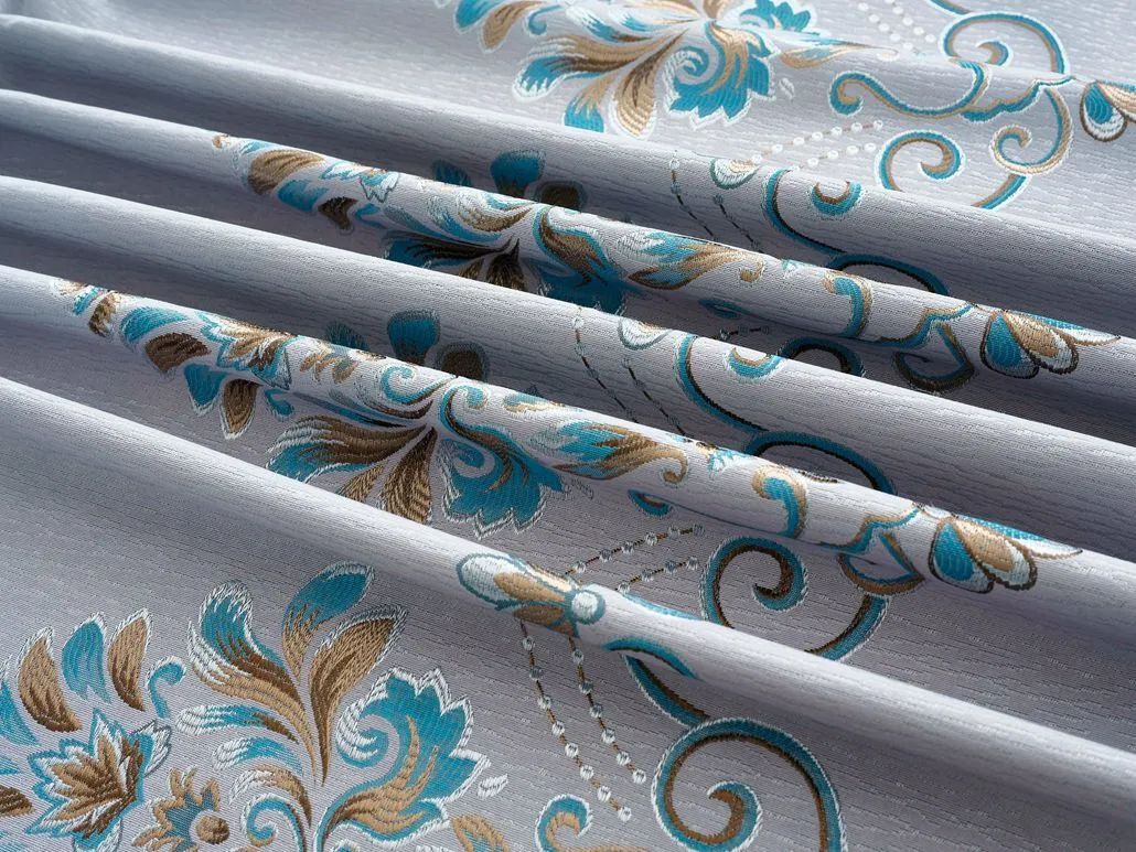 Foulola News:2.8/3.2m Width Jacquard Blackout Curtain 2201Series details