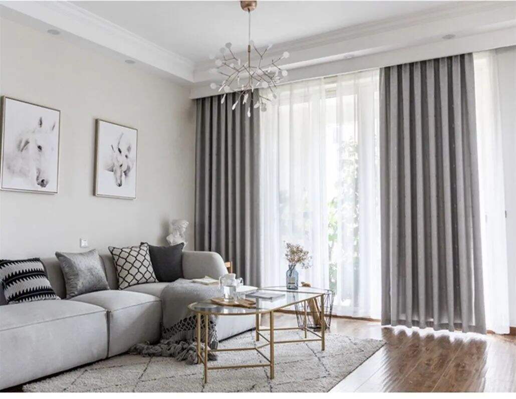 Foulola: Linen Style Polyester Brushed Jacquard Curtain factory