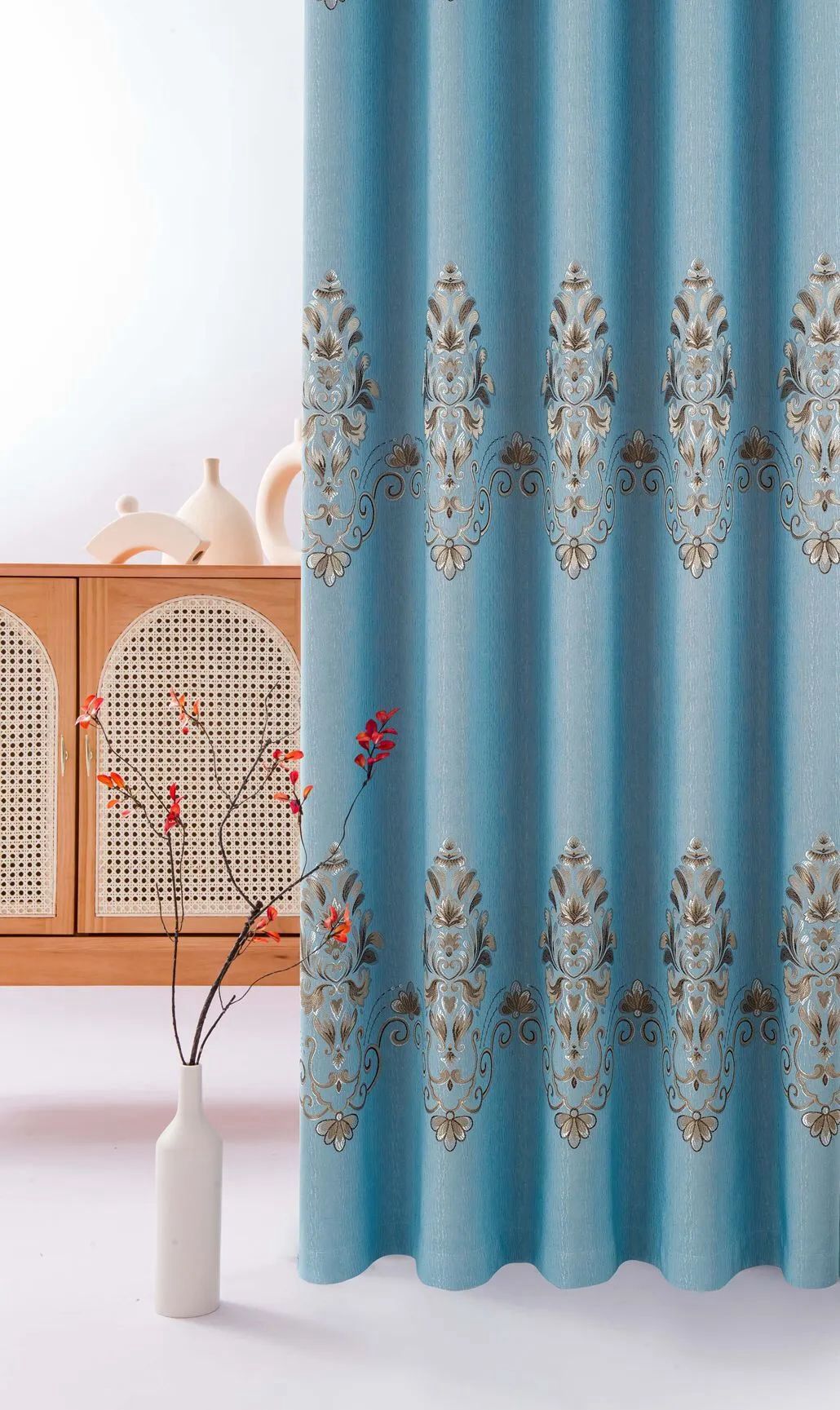 Foulola News:2.8/3.2m Width Jacquard Blackout Curtain 2201Series manufacture