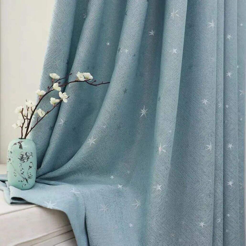 Foulola: Linen Style Polyester Brushed Jacquard Curtain factory