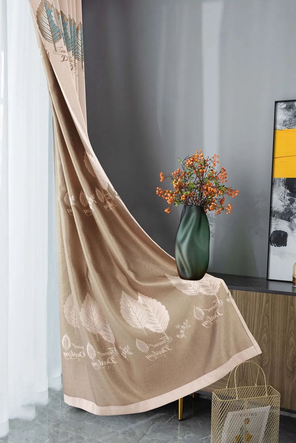 Foulola News:2.8/3.2m Width Jacquard Blackout Curtain 2201Series factory