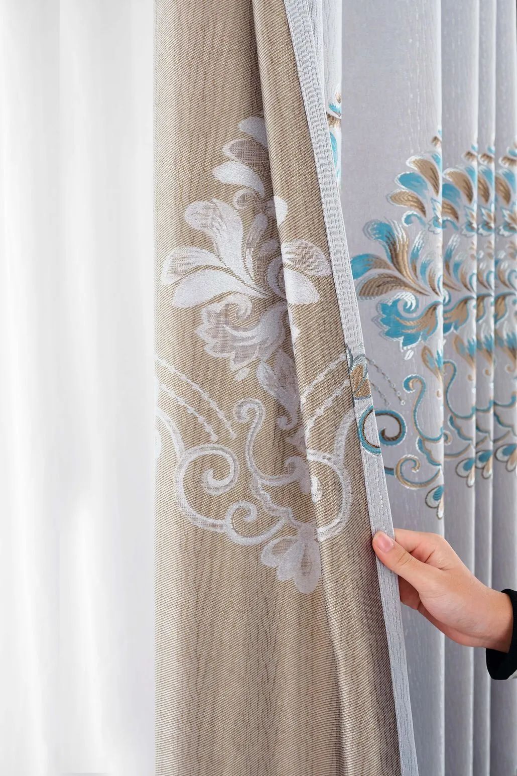 Foulola News:2.8/3.2m Width Jacquard Blackout Curtain 2201Series supplier