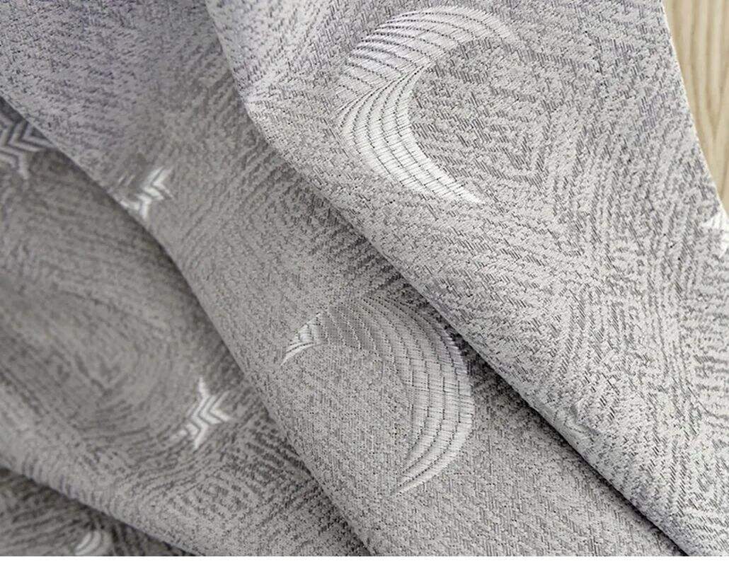 Foulola: Linen Style Polyester Brushed Jacquard Curtain supplier
