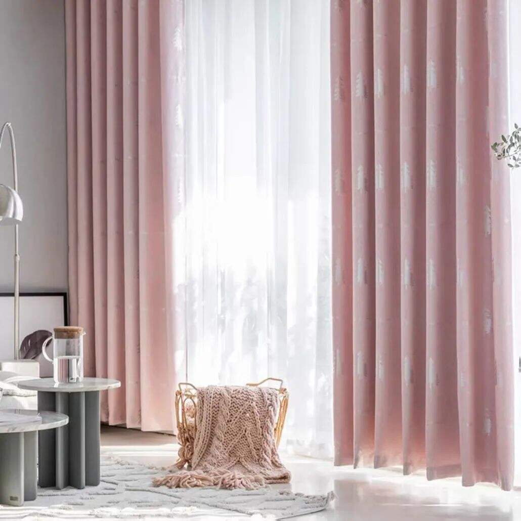 Foulola: Linen Style Polyester Brushed Jacquard Curtain supplier