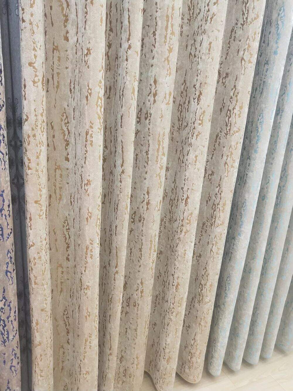 foulola news1688 series velvet jacqu rd curtain fabric 2832m671829-8