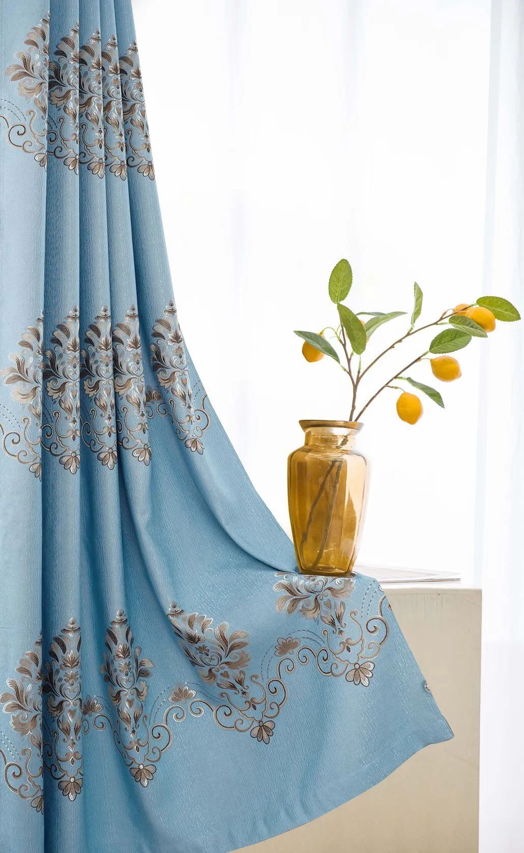 Foulola News:2.8/3.2m Width Jacquard Blackout Curtain 2201Series factory