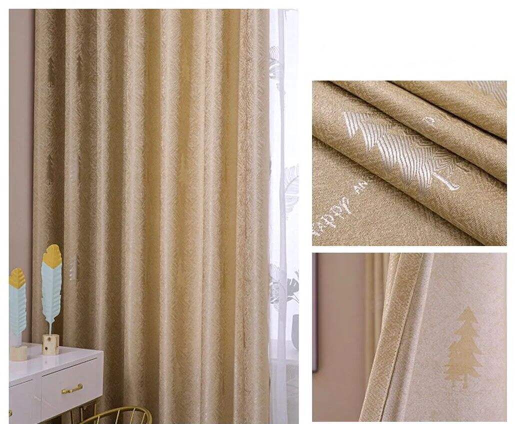 Foulola: Linen Style Polyester Brushed Jacquard Curtain details