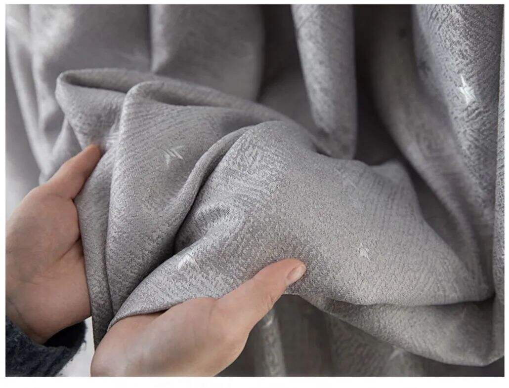Foulola: Linen Style Polyester Brushed Jacquard Curtain supplier