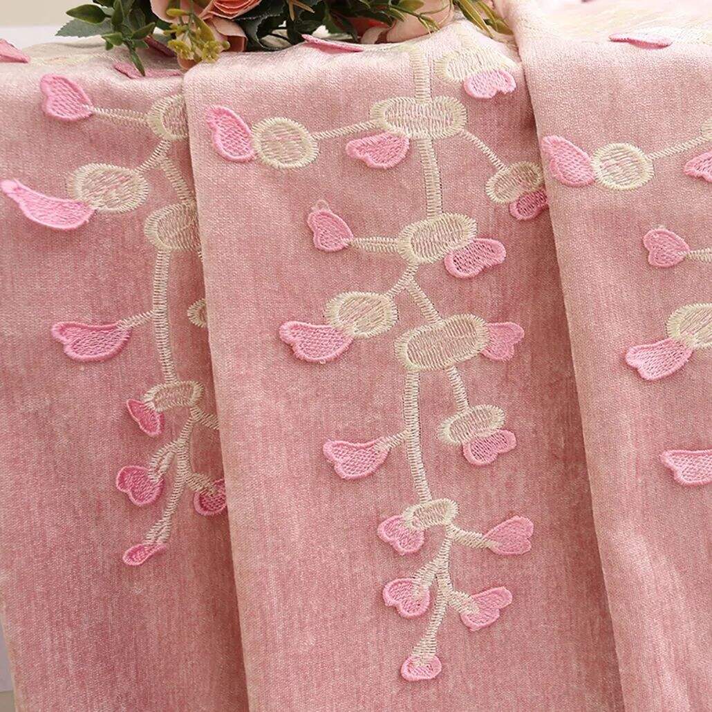 Foulola: X-2021 Series High Grade Embroidery Curtain with Sheers manufacture
