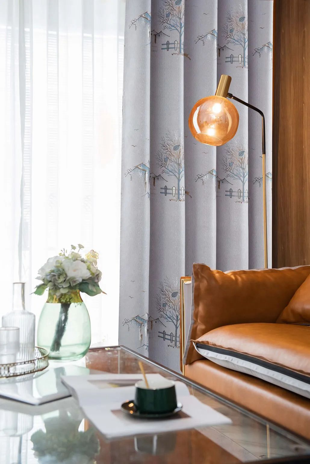 Foulola News:2.8/3.2m Width Jacquard Blackout Curtain 2201Series details